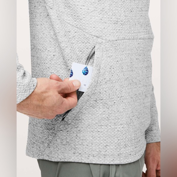 Mint Lululemon At Ease Hoodie Heathered Mens Sz Medium - Picture 6 of 15